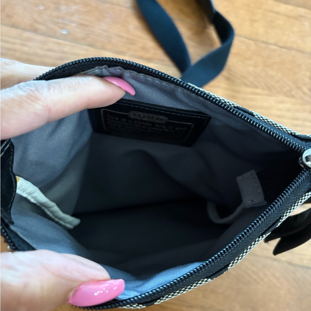 Coach Black and Gray Signature Messenger Bag - Picture 6 of 6